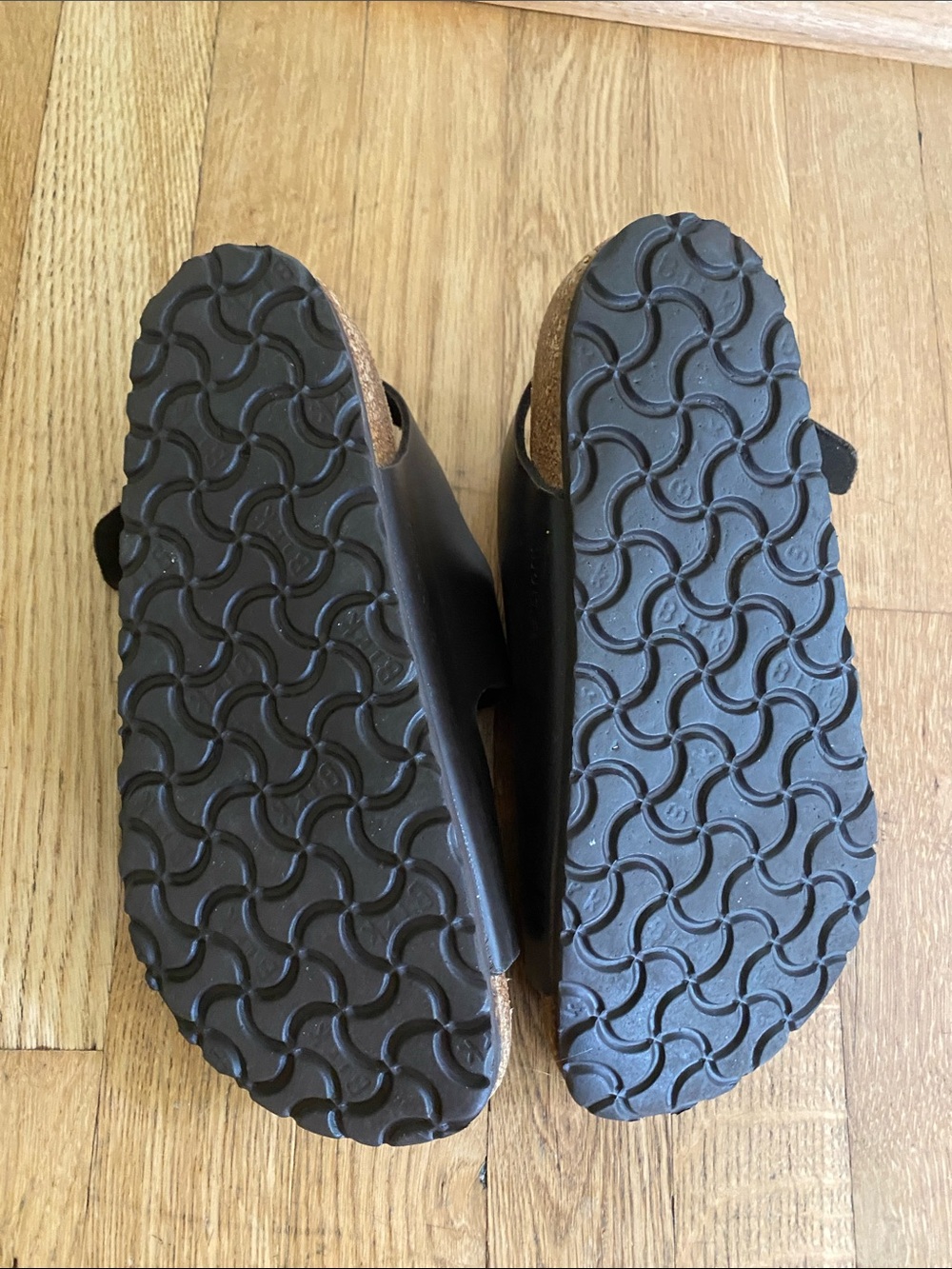 Birkenstock Milano 36, Dark Brown Two-Strap Leather Sandals - Picture 6 of 17